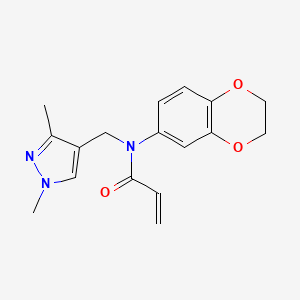 molecular formula C17H19N3O3 B2842794 N-(2,3-Dihydro-1,4-benzodioxin-6-yl)-N-[(1,3-dimethylpyrazol-4-yl)methyl]prop-2-enamide CAS No. 2411274-43-4