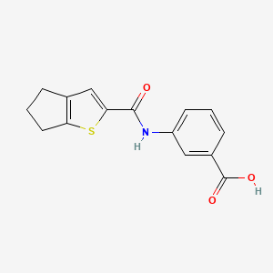 molecular formula C15H13NO3S B2842797 3-{4H,5H,6H-环戊[b]噻吩-2-氨基}苯甲酸 CAS No. 1016498-95-5