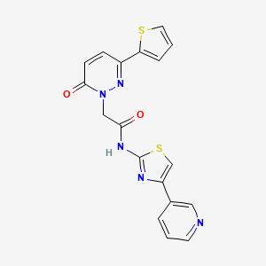 2-(6-oxo-3-(thiophen-2-yl)pyridazin-1(6H)-yl)-N-(4-(pyridin-3-yl)thiazol-2-yl)acetamide