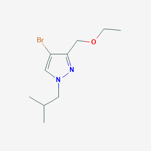 molecular formula C10H17BrN2O B2842801 4-bromo-3-(ethoxymethyl)-1-isobutyl-1H-pyrazole CAS No. 1856053-88-7
