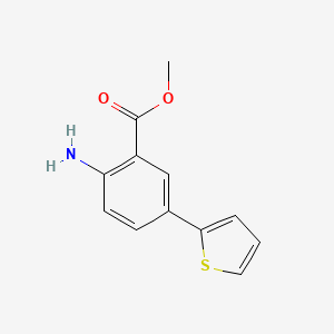 molecular formula C12H11NO2S B2842803 Methyl 2-amino-5-(thiophen-2-yl)benzoate CAS No. 926254-39-9