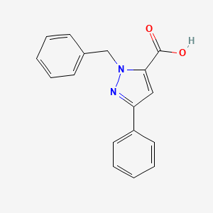molecular formula C17H14N2O2 B2842808 1-Benzyl-3-phenyl-1H-pyrazole-5-carboxylic acid CAS No. 948292-93-1