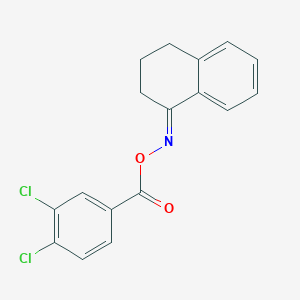 molecular formula C17H13Cl2NO2 B2842809 N-[(3,4-dichlorobenzoyl)oxy]-N-[3,4-dihydro-1(2H)-naphthalenyliden]amine CAS No. 383148-81-0