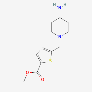 molecular formula C12H18N2O2S B2842813 Methyl 5-((4-aminopiperidin-1-yl)methyl)thiophene-2-carboxylate CAS No. 1174839-62-3