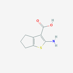 molecular formula C8H9NO2S B2842820 2-amino-4H,5H,6H-cyclopenta[b]thiophene-3-carboxylic acid CAS No. 337311-46-3