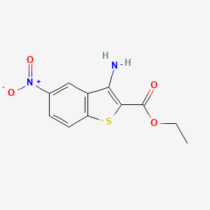 molecular formula C11H10N2O4S B2842823 Ethyl (3-amino-5-nitrobenzo[b]thiophen)-2-carboxylate CAS No. 27697-60-5