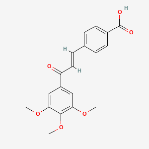 molecular formula C19H18O6 B2842829 (E)-4-(3-oxo-3-(3,4,5-trimethoxyphenyl)prop-1-en-1-yl)benzoic acid CAS No. 1594880-66-6