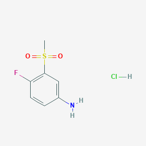 molecular formula C7H9ClFNO2S B2842836 4-Fluoro-3-methanesulfonylaniline hydrochloride CAS No. 1955493-67-0
