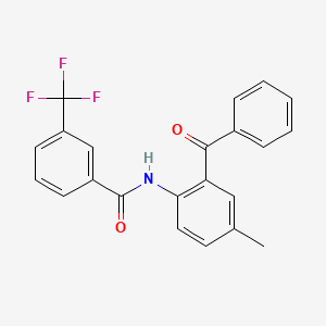 molecular formula C22H16F3NO2 B2842840 N-(2-benzoyl-4-methylphenyl)-3-(trifluoromethyl)benzamide CAS No. 330190-01-7