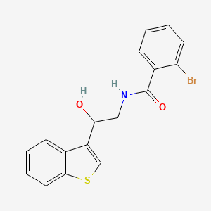 molecular formula C17H14BrNO2S B2842841 N-(2-(benzo[b]thiophen-3-yl)-2-hydroxyethyl)-2-bromobenzamide CAS No. 2034406-18-1