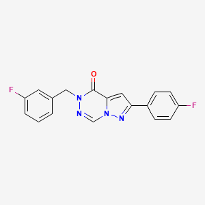 molecular formula C18H12F2N4O B2842857 5-(3-氟苄基)-2-(4-氟苯基)吡唑并[1,5-d][1,2,4]三嗪-4(5H)-酮 CAS No. 1326868-31-8