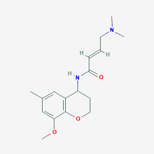 molecular formula C17H24N2O3 B2842860 (E)-4-(Dimethylamino)-N-(8-methoxy-6-methyl-3,4-dihydro-2H-chromen-4-yl)but-2-enamide CAS No. 2411329-96-7