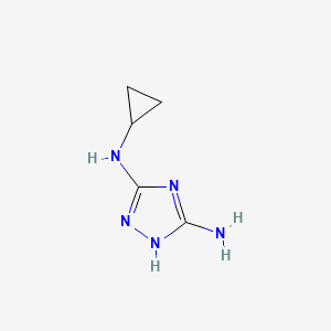 molecular formula C5H9N5 B2842869 3-N-环丙基-1H-1,2,4-三唑-3,5-二胺 CAS No. 1506884-31-6