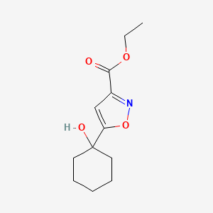 B2842871 Ethyl 5-(hydroxycyclohexyl)isoxazole-3-carboxylate CAS No. 893783-01-2