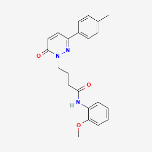 molecular formula C22H23N3O3 B2842883 N-(2-甲氧基苯基)-4-(6-氧代-3-(对甲苯基)吡啶并[6H]-1-基)丁酰胺 CAS No. 946267-41-0