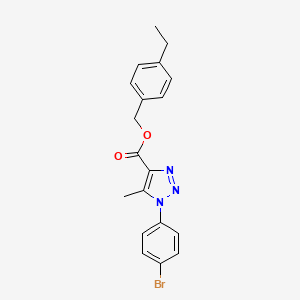 molecular formula C19H18BrN3O2 B2842886 4-ethylbenzyl 1-(4-bromophenyl)-5-methyl-1H-1,2,3-triazole-4-carboxylate CAS No. 946295-29-0