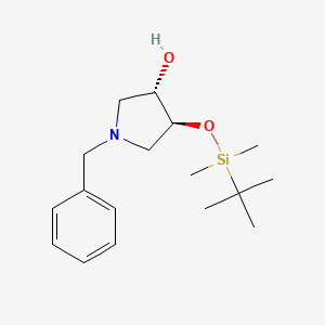 molecular formula C17H29NO2Si B2842897 (3S,4S)-1-Benzyl-4-[(tert-butyldimethylsilyl)oxy]pyrrolidin-3-ol CAS No. 201601-50-5
