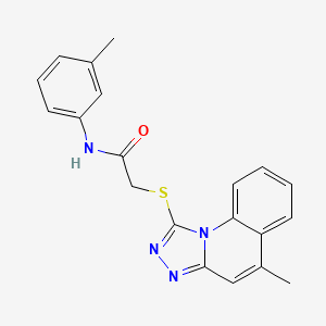 molecular formula C20H18N4OS B2842962 2-({5-methyl-[1,2,4]triazolo[4,3-a]quinolin-1-yl}sulfanyl)-N-(3-methylphenyl)acetamide CAS No. 483292-14-4