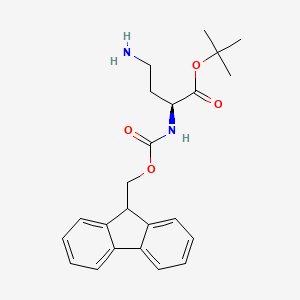molecular formula C23H28N2O4 B2842968 Tert-butyl (2S)-4-amino-2-(9H-fluoren-9-ylmethoxycarbonylamino)butanoate CAS No. 2250437-35-3