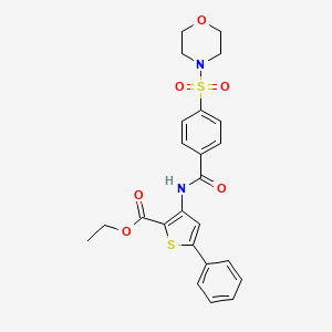 Ethyl 3-(4-(morpholinosulfonyl)benzamido)-5-phenylthiophene-2-carboxylate