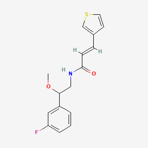 molecular formula C16H16FNO2S B2842989 (E)-N-(2-(3-氟苯基)-2-甲氧基乙基)-3-(噻吩-3-基)丙烯酰胺 CAS No. 1798414-10-4