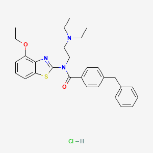 molecular formula C29H34ClN3O2S B2843024 4-苄基-N-(2-(二乙基氨基)乙基)-N-(4-乙氧基苯并[d]噻唑-2-基)苯甲酰胺盐酸盐 CAS No. 1216472-72-8