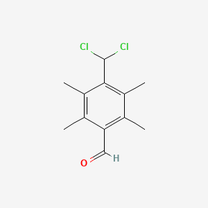 molecular formula C12H14Cl2O B2843031 4-(Dichloromethyl)-2,3,5,6-tetramethylbenzaldehyde CAS No. 148990-19-6