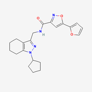 N-((1-cyclopentyl-4,5,6,7-tetrahydro-1H-indazol-3-yl)methyl)-5-(furan-2-yl)isoxazole-3-carboxamide