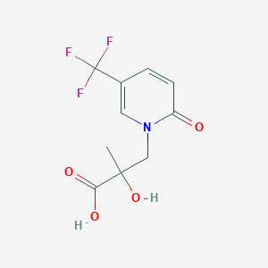 molecular formula C10H10F3NO4 B2843041 2-Hydroxy-2-methyl-3-[2-oxo-5-(trifluoromethyl)-1,2-dihydropyridin-1-yl]propanoic acid CAS No. 1378917-12-4