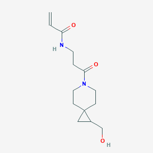 molecular formula C14H22N2O3 B2843042 N-[3-[2-(Hydroxymethyl)-6-azaspiro[2.5]octan-6-yl]-3-oxopropyl]prop-2-enamide CAS No. 2361814-66-4