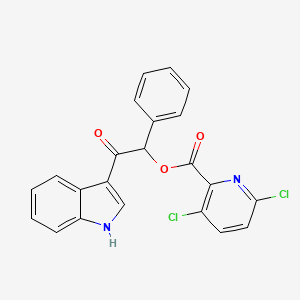 molecular formula C22H14Cl2N2O3 B2843044 2-(1H-indol-3-yl)-2-oxo-1-phenylethyl 3,6-dichloropyridine-2-carboxylate CAS No. 878616-29-6