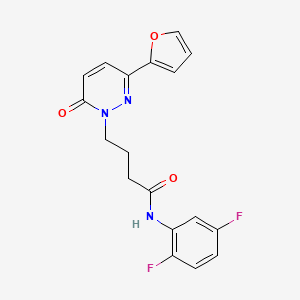 molecular formula C18H15F2N3O3 B2843048 N-(2,5-difluorophenyl)-4-(3-(furan-2-yl)-6-oxopyridazin-1(6H)-yl)butanamide CAS No. 1021132-85-3