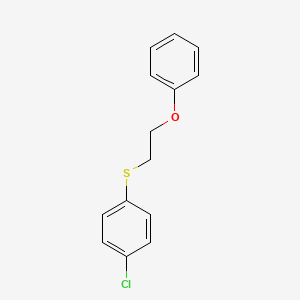 molecular formula C14H13ClOS B2843049 1-Chloro-4-[(2-phenoxyethyl)sulfanyl]benzene CAS No. 338792-26-0