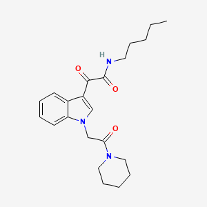molecular formula C22H29N3O3 B2843088 2-氧代-2-[1-(2-氧代-2-哌啶-1-基乙基)吲哚-3-基]-N-戊基乙酰胺 CAS No. 872861-44-4