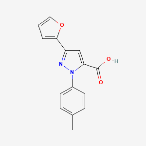 3-(furan-2-yl)-1-(4-methylphenyl)-1H-pyrazole-5-carboxylic acid