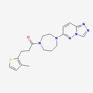 1-(4-([1,2,4]Triazolo[4,3-b]pyridazin-6-yl)-1,4-diazepan-1-yl)-3-(3-methylthiophen-2-yl)propan-1-one