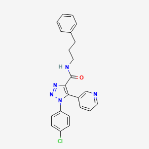 1-(4-chlorophenyl)-N-(3-phenylpropyl)-5-(pyridin-3-yl)-1H-1,2,3-triazole-4-carboxamide