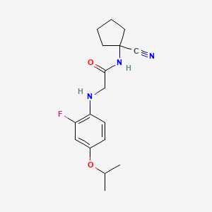 N-(1-cyanocyclopentyl)-2-{[2-fluoro-4-(propan-2-yloxy)phenyl]amino}acetamide