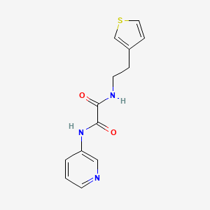 molecular formula C13H13N3O2S B2843112 N1-(pyridin-3-yl)-N2-(2-(thiophen-3-yl)ethyl)oxalamide CAS No. 1251560-52-7