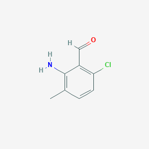 B2843125 2-Amino-6-chloro-3-methylbenzaldehyde CAS No. 1598290-86-8