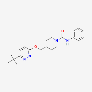 molecular formula C21H28N4O2 B2843129 4-[(6-Tert-butylpyridazin-3-yl)oxymethyl]-N-phenylpiperidine-1-carboxamide CAS No. 2380033-26-9