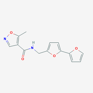 molecular formula C14H12N2O4 B2843140 N-([2,2'-bifuran]-5-ylmethyl)-5-methylisoxazole-4-carboxamide CAS No. 2034251-18-6