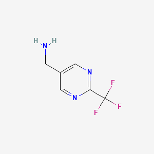 molecular formula C6H6F3N3 B2843142 (2-(Trifluoromethyl)pyrimidin-5-YL)methanamine CAS No. 608515-92-0