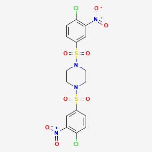 1,4-Bis((4-chloro-3-nitrophenyl)sulfonyl)piperazine