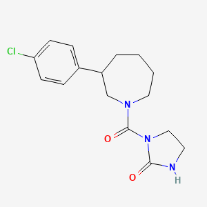 molecular formula C16H20ClN3O2 B2843149 1-(3-(4-氯苯基)氮杂庚烷-1-甲酰)咪唑啉-2-酮 CAS No. 1797093-42-5