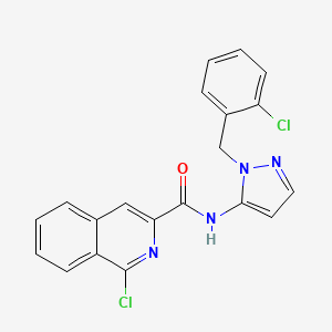 molecular formula C20H14Cl2N4O B2843151 1-chloro-N-{1-[(2-chlorophenyl)methyl]-1H-pyrazol-5-yl}isoquinoline-3-carboxamide CAS No. 1171758-05-6