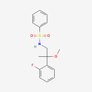N-(2-(2-fluorophenyl)-2-methoxypropyl)benzenesulfonamide
