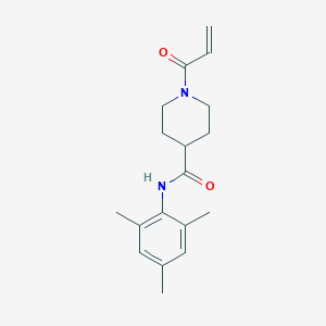 B2843161 1-Prop-2-enoyl-N-(2,4,6-trimethylphenyl)piperidine-4-carboxamide CAS No. 2361899-36-5