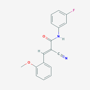 (E)-2-cyano-N-(3-fluorophenyl)-3-(2-methoxyphenyl)acrylamide