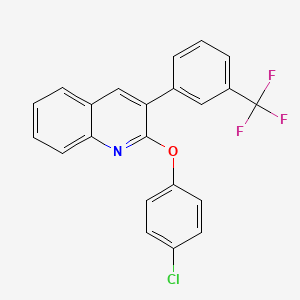 2-(4-Chlorophenoxy)-3-[3-(trifluoromethyl)phenyl]quinoline